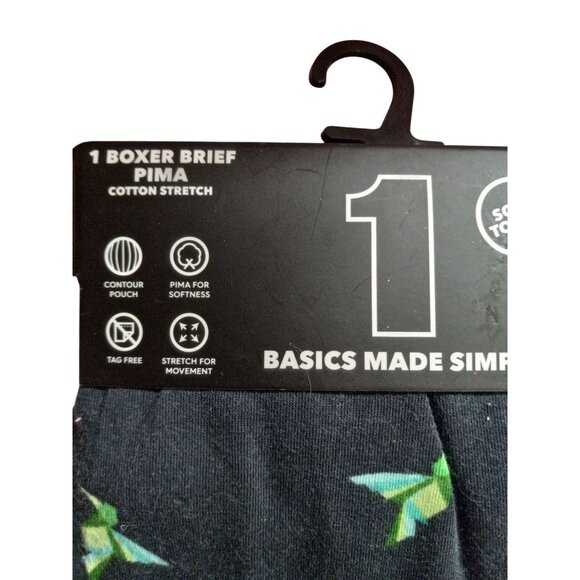 Mens S Boxer Briefs Waist Size 28-30 Pima Cotton Stretch Contour Pouch NEW - Picture 2 of 6